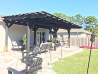Sturdy and stylish pavilion construction in a Florida backyard